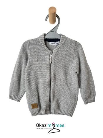 Gilet gris 100% coton - Gémo 12 mois