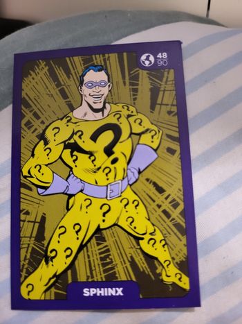 Carte Héros DC Auchan 2022 n° 48/90 Sphinx