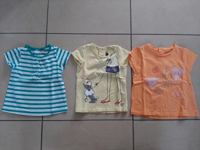 Lot de 9 tee shirts manches courtes fille 18 mois - photo numéro 14