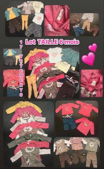 Lot hiver fille 6 mois – 17 articles