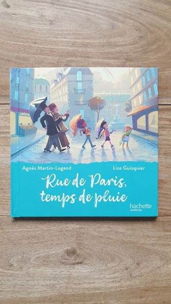 Neuf livre enfant Hachette Jeunesse sur le thème de l art "Rue de Paris, temps de pluie" de Caillebotte