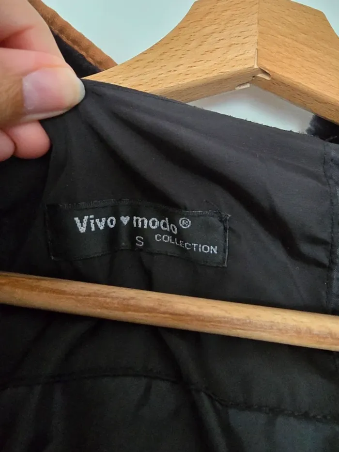 Doudoune impermeable noir et marron - photo numéro 5