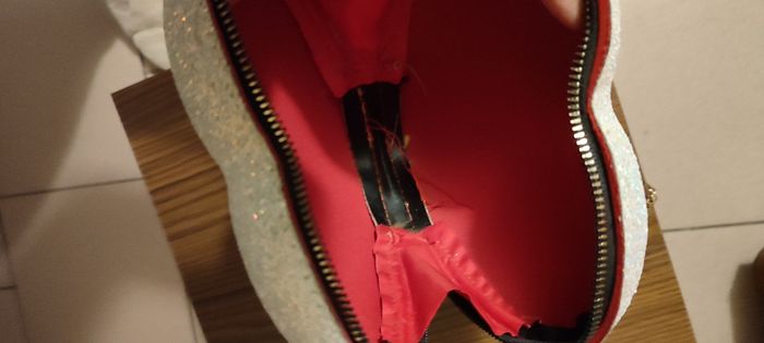 Sac en forme de cœur paillettes - photo numéro 4