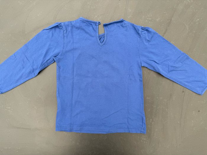 Tee-shirt manches longues bleu - photo numéro 3
