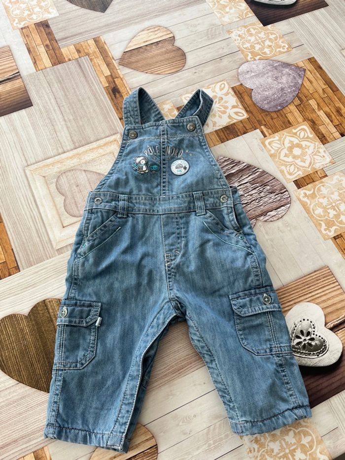 Salopette en jean garçon 9 mois