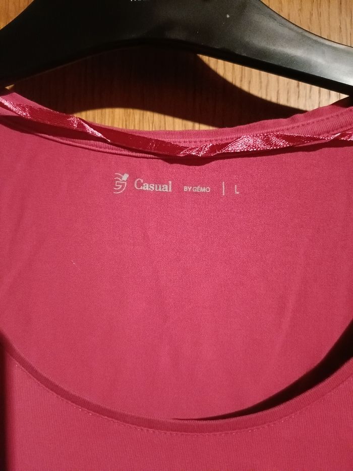 Tee-shirt rose/rouge - photo numéro 2