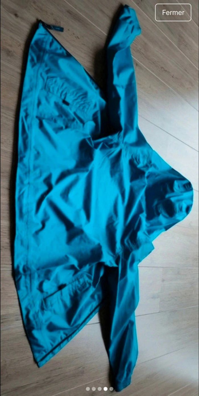 Blouson déperlant imperméable queshua 12 ans imperméable bleu - photo numéro 4