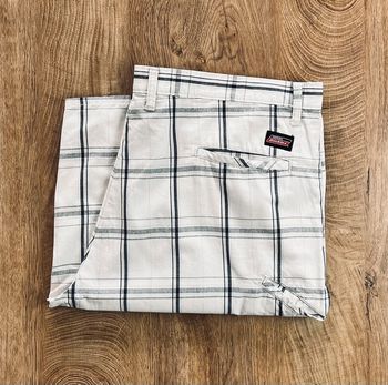 Short à carreaux blanc et gris Dickies Genuine pour homme en taille 40 (50 taille française)
