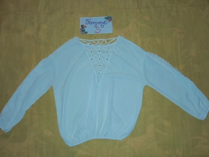 Tee shirt voilé sexy blanc taille S