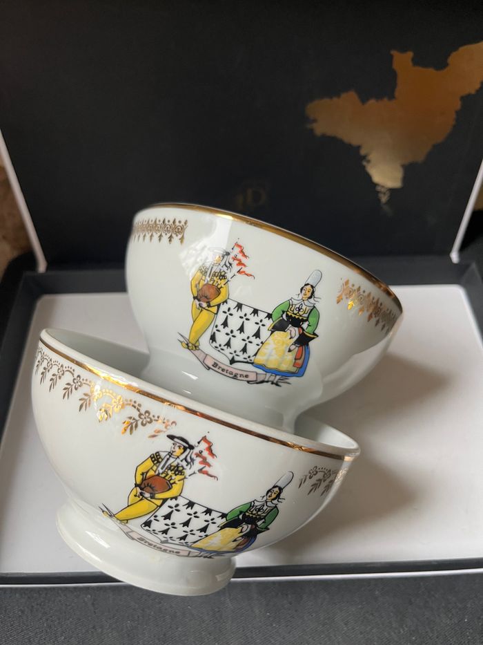 Lot de deux bols porcelaine Apilco Vintage - photo numéro 2