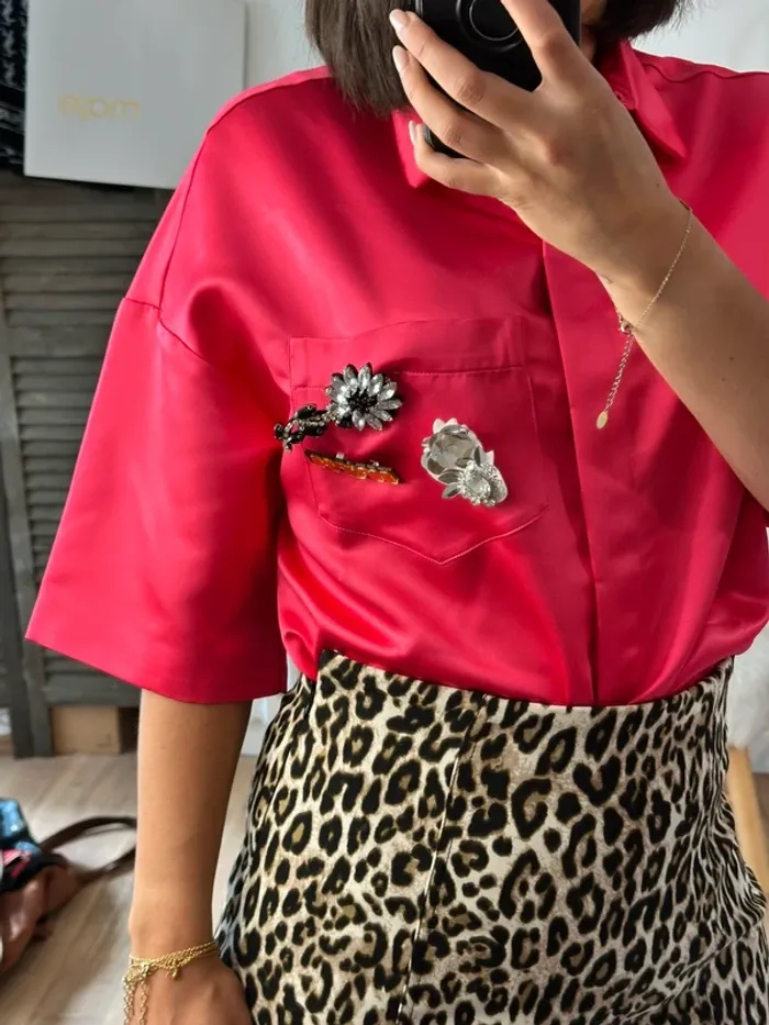 Blouse Maje rose taille 38 - photo numéro 5