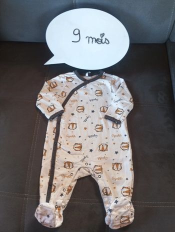 Pyjama été léger Garçon 9 mois tigre étoile Orchestra