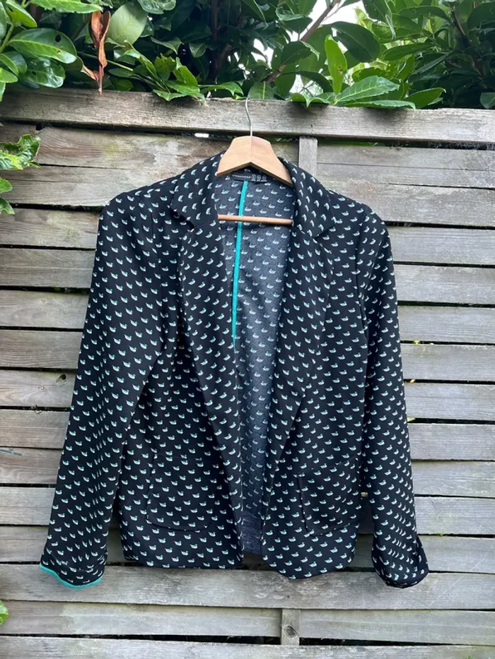 Veste élégante motif canard – Taille 34 Très bon état - photo numéro 5