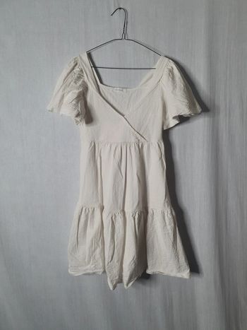 Robe blanche en gaze de coton