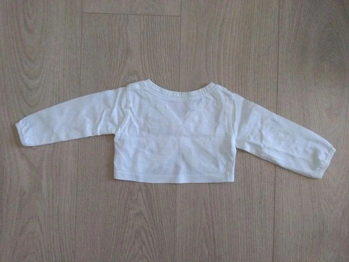 Gilet boléro blanc Gémo 6 mois - photo numéro 2