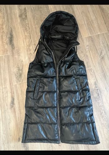 Veste à capuche sans manches noir
