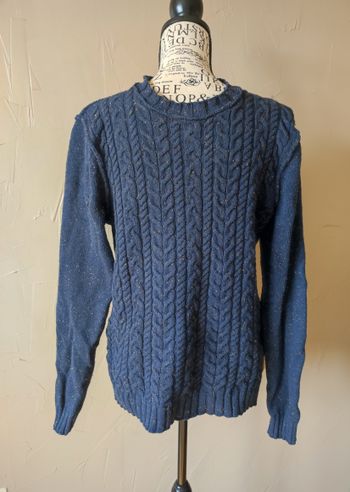 Pull bleu marine mailles torsadées Jack&Jones taille M