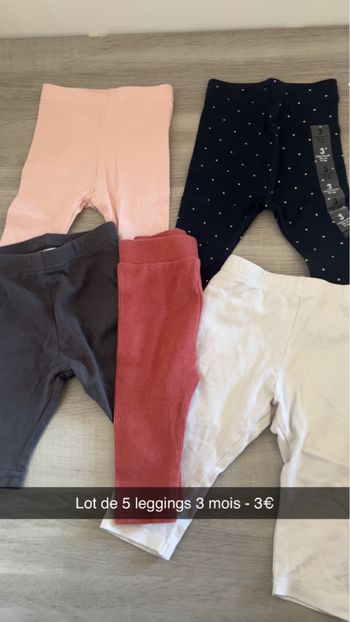 Lot leggings 3 mois