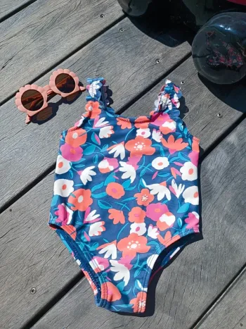 Maillot de bain fleuri 1 pièce TAO 12 mois
