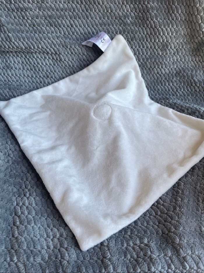 Doudou plat carre licorne raye rose et blanc Primark - photo numéro 2