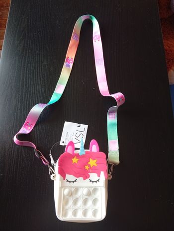 Sacoche licorne pop it avec bandoulière neuve