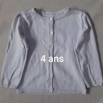 Gilet coton écru fille - Tape à l'Œil - 4 ans