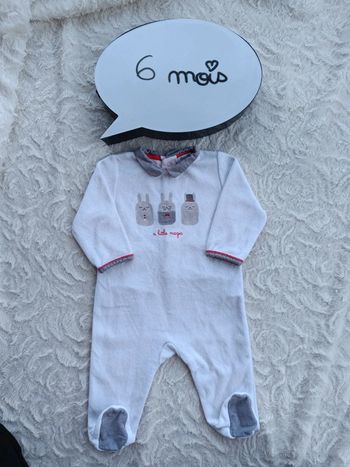 Pyjama grenouillère velours Mixte 6 mois a little Magic Obaïbi