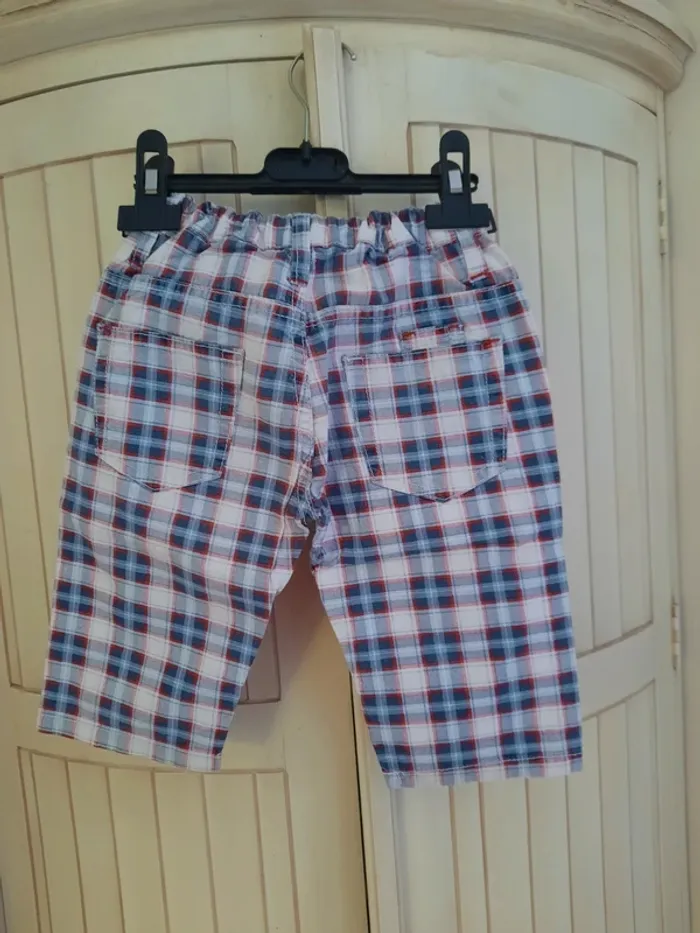 Bermuda pantacourt à carreaux 2/3 ans 98 cm - photo numéro 2
