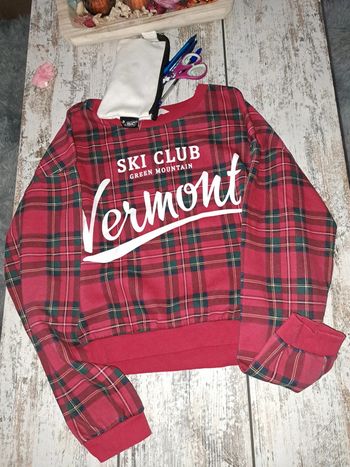 Pull  écossais style ecoliere