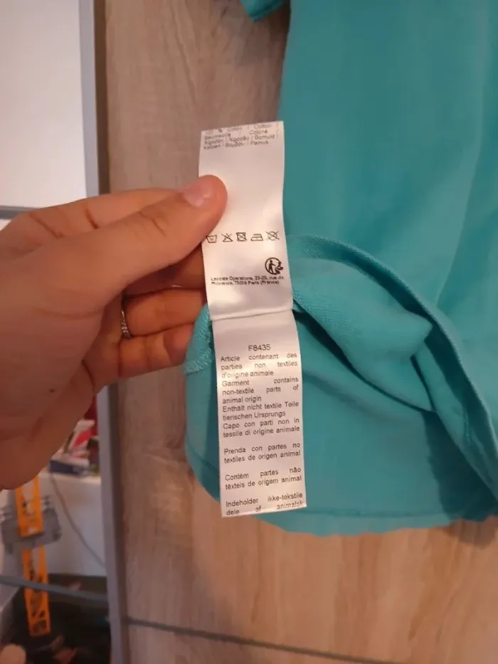 Polo lacoste slim fit 36 bleu ciel - photo numéro 5