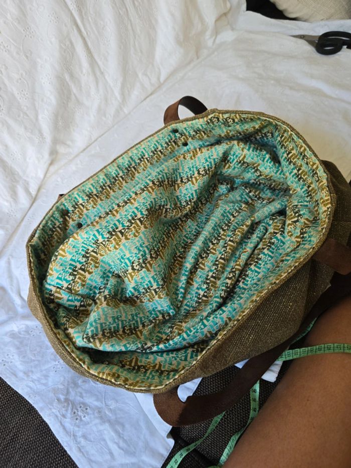 Cabas sac fait Main Grand modèle xxl pièce unique très pratique et Tendance - photo numéro 17