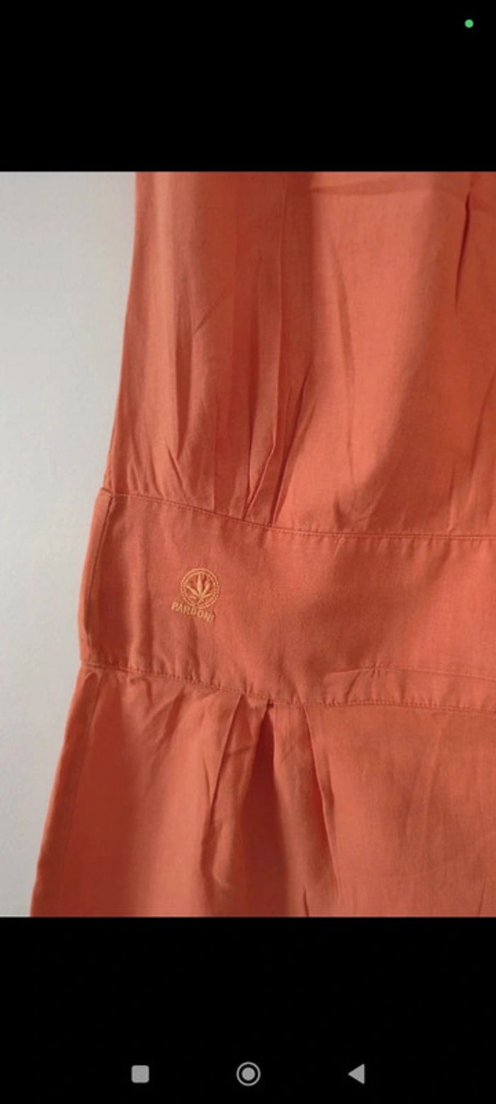 Robe orange/abricot à bretelles tressées taile 38 Pardon! - photo numéro 4