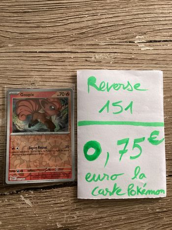carte Pokémon goupix reverse 037/165 EV3.5 collection 151 FR neuf sortie de booster