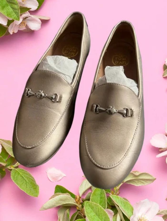 Mocassins fille dorés pointure 33 cuir véritable – Pom d’Api - photo numéro 2