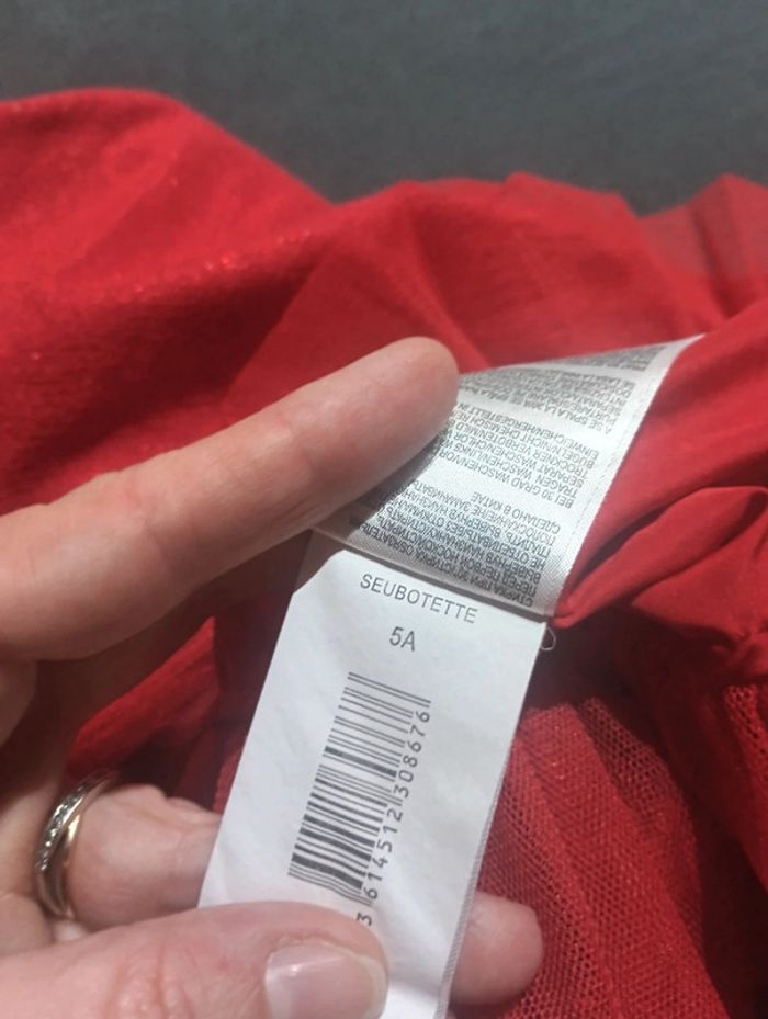 Robe de fête anniversaire mariage Noël pailleté Fille 5 ans Sergent major - photo numéro 3