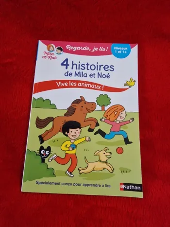 Livre regarde je lis mila et noé, 4 histoires de mila et noé vive les animaux