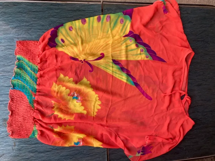 T-shirt papillon taille élastique