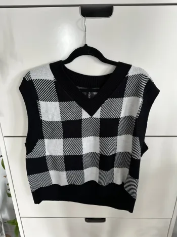 Pull sans manche noir et blanc - h&m neuf