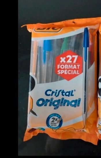 1 paquet de 27 stylos bic neuf