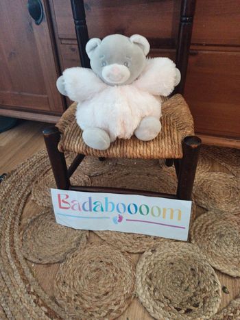 peluche ours boule kaloo fourrure rose tbe