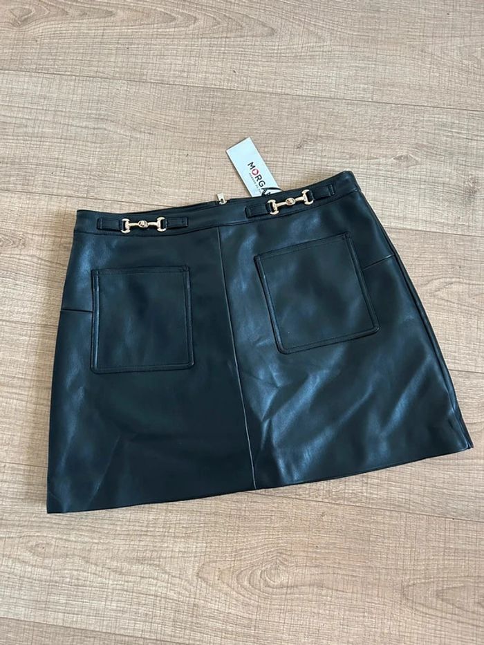 Jupe noire en simili cuir neuve Morgan taille 42 (taille petit) valeur 55€) - photo numéro 12
