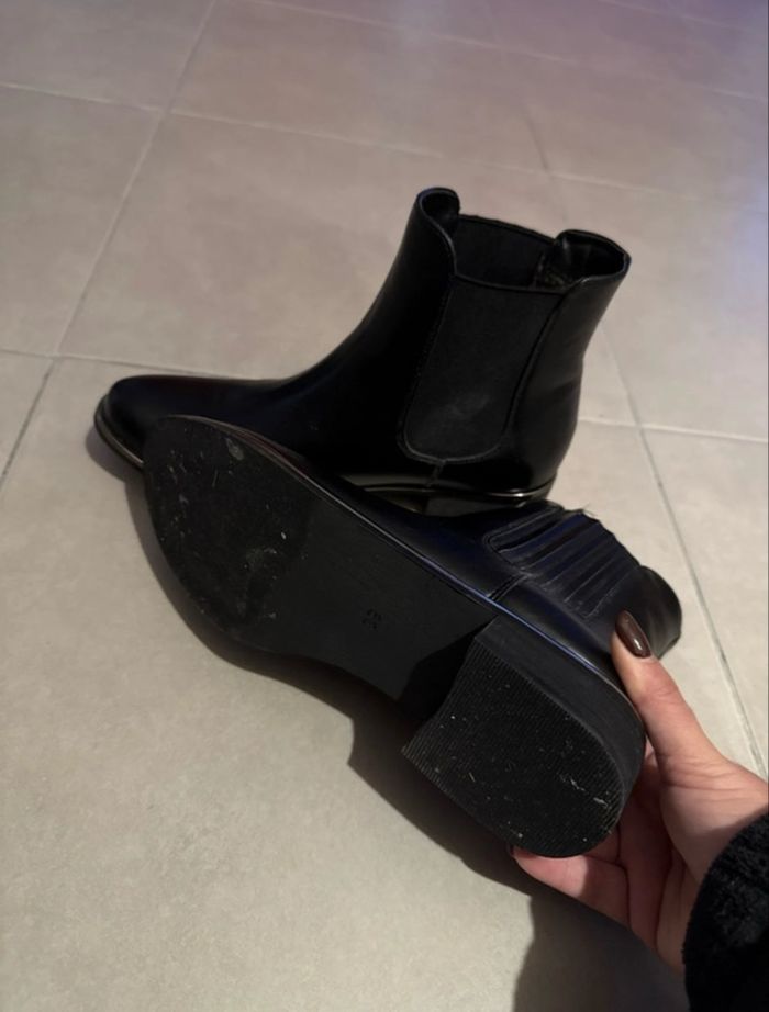 Bottines liseré doré - photo numéro 4