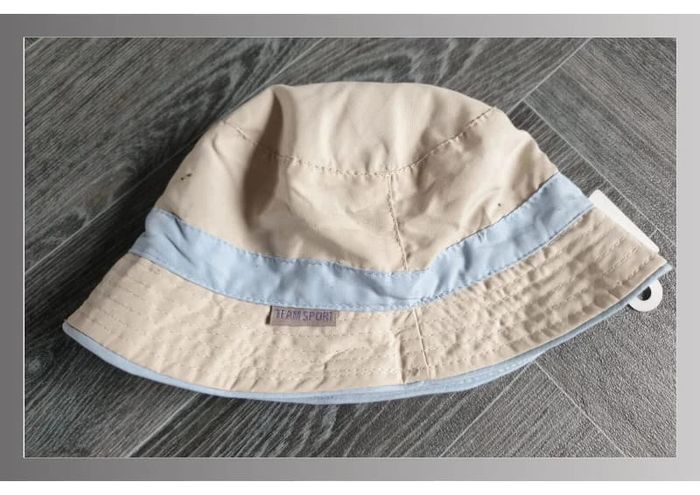 bob bébé réversible beige/bleu ciel 49cm - photo numéro 2