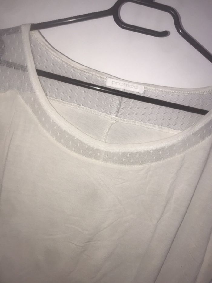 Teeshirt blanc cassé t M promod be - photo numéro 2