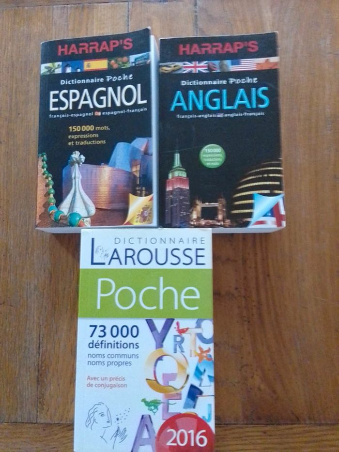 Dictionnaire apprendre Anglais espagnol français larousse Dictionnaire langue anglais et espagnol