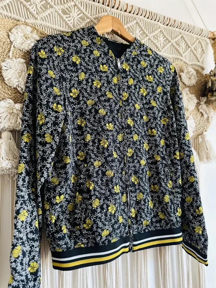 Gilet bomber imprimée taille S - photo numéro 2