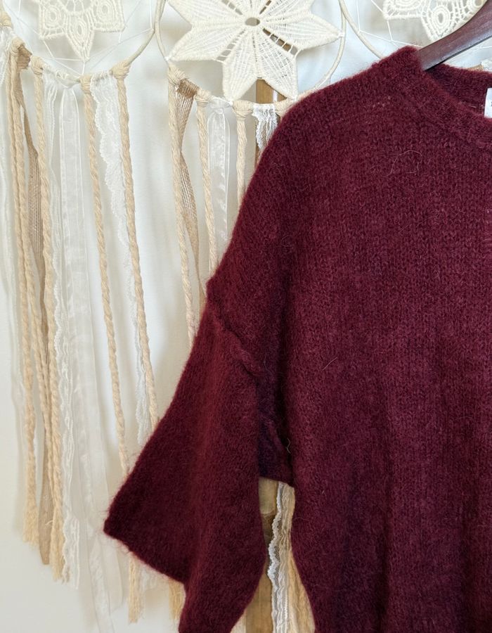 Pull Mohair Bordeaux - photo numéro 2