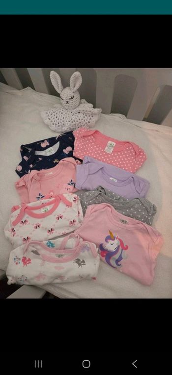 😍 Lot de 8 body neuf fille 3 mois ML