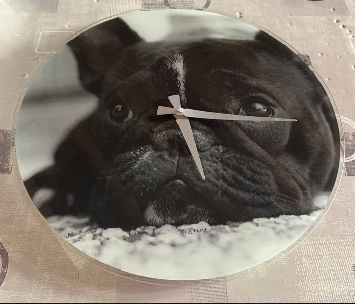 Horloge en verre Bouledogue - photo numéro 2
