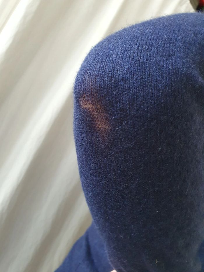 Pull col rond cachemire bleu - Somewhere - Taille M - photo numéro 6